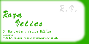 roza velics business card